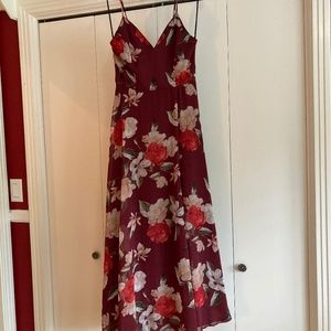 Burgundy Floral Dress